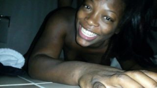 Beautiful ebony teen gets pumped full of cock doggystyle