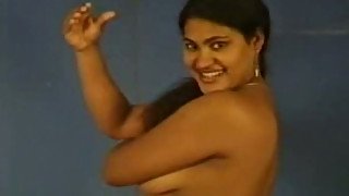 Indian chubby amateur black head shows off her boobies on camera