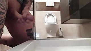 Young man masturbation