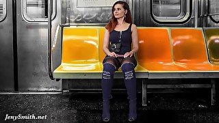 Upskirt Flashing in Subway — virtual reality with Jeny Smith