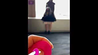 【縦動画&主観】遠隔バイブデートでムラムラが抑えられなくなった結果 Japanese gal with remote sex toy in public downtown
