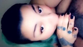 Beautiful sexy Latina asian mix blowjob cumshot fanfuck fuck a fan