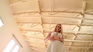 Sexy blonde vixen gets nailed really hard from behind