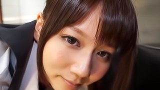 Sweet Japanese girl plays with a vibe and get her ass teased.