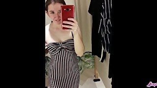 Snapchat Cute College Girl has fun masturbating in the public dressing room