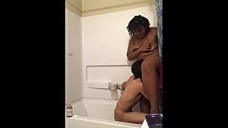 dread head big booty big tits and she sucking dick and licking balls and i eat her pussy and fuck