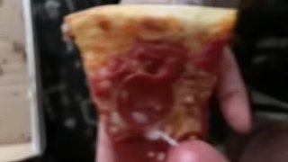 Cum on my pizza, I’ll eat it. Cum shot¡