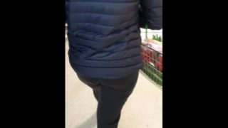 Step mom take off panties and fuck step son in supermarket with 11 inch of dick 