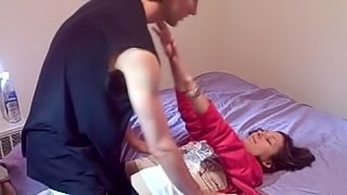 Sexy young couple fuck each other passionately