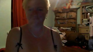 Blonde lovely mature webcam slut masturbated flashing her big rack