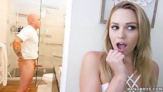 Huge dick for a blonde with insane appetite for sex