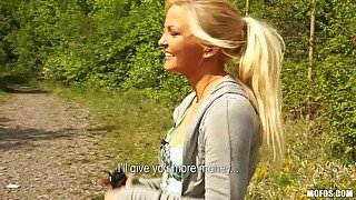 Veronika works out in nature