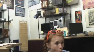 Redheaded Dolly Little Smoking Pole In Pawn Shop Office