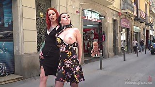 Sophia Laure and one more girl decide to fuck together in the public