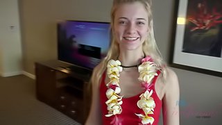 Riley makes it to Hawaii with you, and you make her squirt.