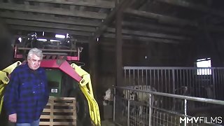 Fat German mom pounded in the barn