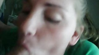 Girlfriend loves sucking cock and eating cum