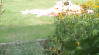 voyeur wank on sunbathing teen