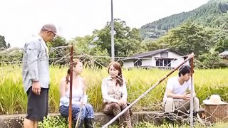 Mature Japanese Mama Gets Caught Sucking Cock Outdoors