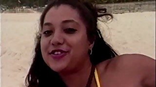 Latina babe in sexy bikini getting her ass and shaved pussy licked