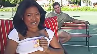 Sunny day sex with a hot Asian
