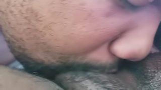 Sexy husband eating his snack