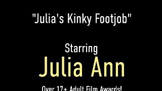 Cougar Mistress Julia Ann Commands Her Submissive To Fuck Her Legs N' Feet!