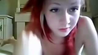 Cute tight teen masturbates on webcam