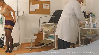 Handsome gal at doctor caught on spy web camera