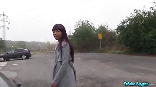Ebony Beauty Fucked in a Car - PublicAgent