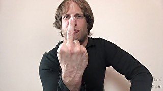 Middle Finger Mesmerize Gay Humiliation