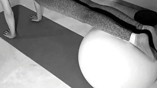 Kinktober day 12: YOGA KINK - Tied up and fucked on her yoga ball: Bdsmlovers91