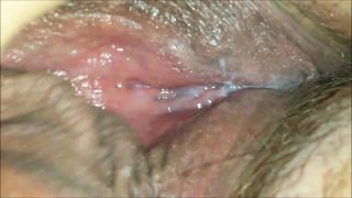 Teasing a horny MILF's vagina closeup