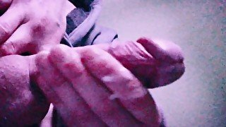 Cumshot squirting over the sound of an Anal gangbang compilation video
