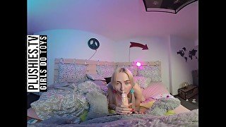 Amazing beauty teen girl Bernie anal orgasm, footjob, strapon sex and interview