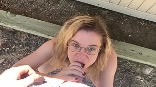 Office slut fucks and takes a facial on lunch break