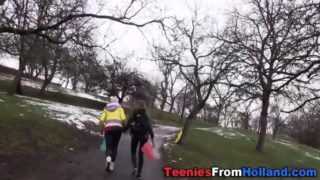 Masturbating teen lesbian