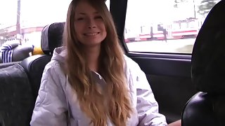 Yulia Blondy in video of a minx giving a toothless blowjob in the car