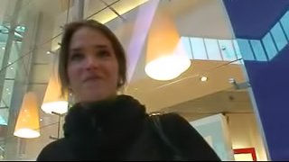 Silvie Delux Czech amateur threesome sex in shopping centre