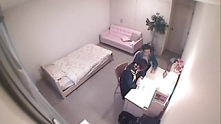 Asian college girl learning the secrets of hard spy cam fuck