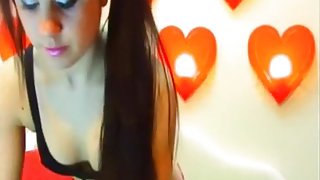 Brunette Hair hotty engulfing on a marital-device