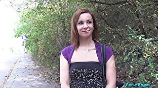 Quickie outdoors fucking with amateur chick Lena Dark in POV