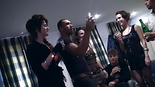 Fuckfest at eager students sex party