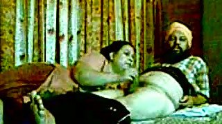 Real punjabi sikh couple on the bed acting on webcam