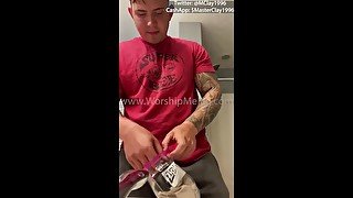 Army Master Clay Sells Cum Mask and Used Underwear