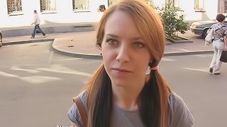 Sexy Redhead Teen Gets Nailed Hard In A Nasty Casting