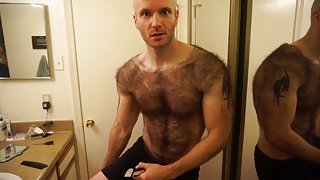 Hairiest man shaves his entire chest and back!