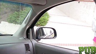 Publichandjobs - Busty Blonde Passenger Gia Love Jerks Cock In Car