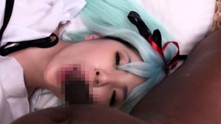 Japanese asian cosplaybabe creampie with bbc