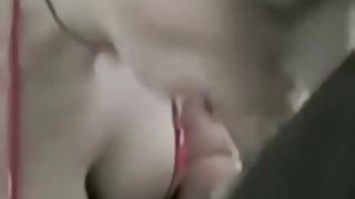 Facial for my busty blonde immature gf
